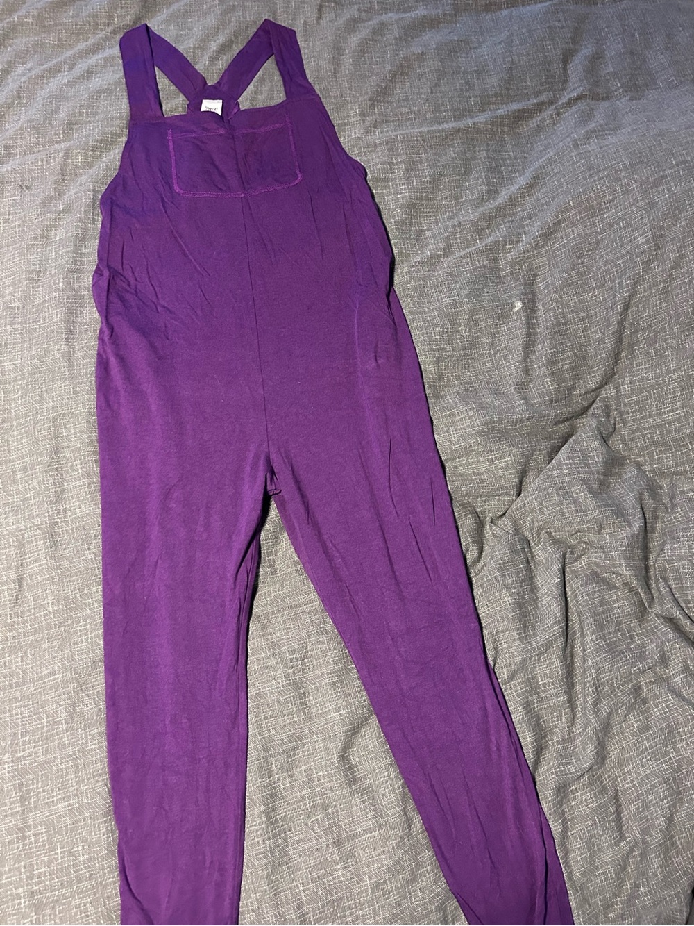 Smash + Tess Deep Purple Cross-Back Jumpsuit